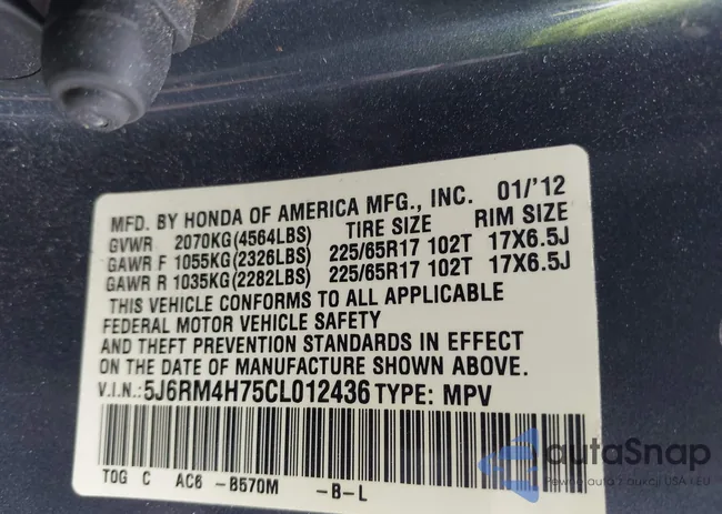 5J6RM4H75CL012436: 42827890