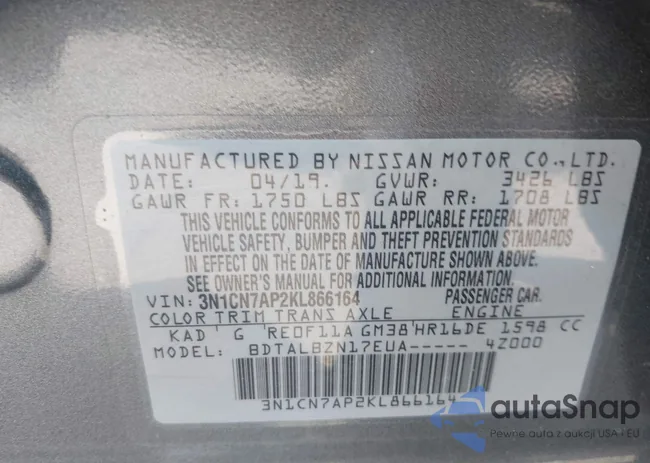 3N1CN7AP2KL866164: 42827951