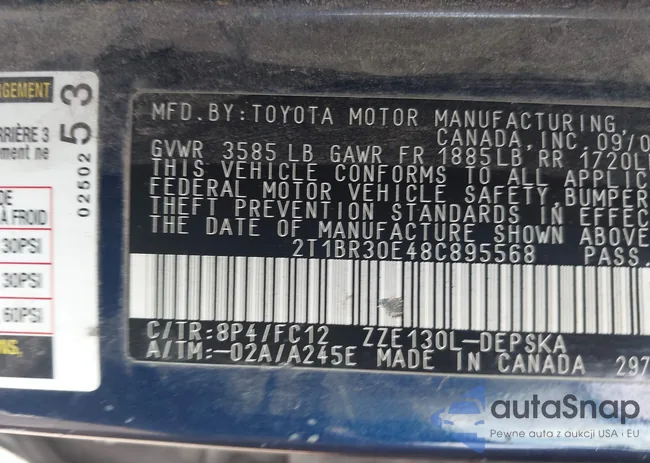 2T1BR30E48C895568: 42828264