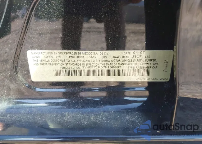 3VWEF71K07M158887: 42828322