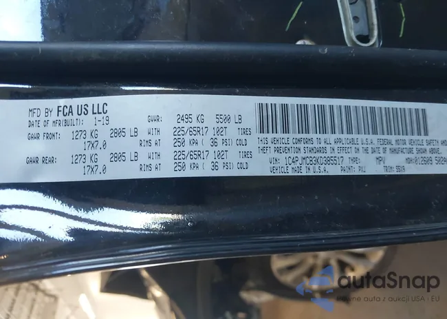 1C4PJMCB3KD385517: 42828361