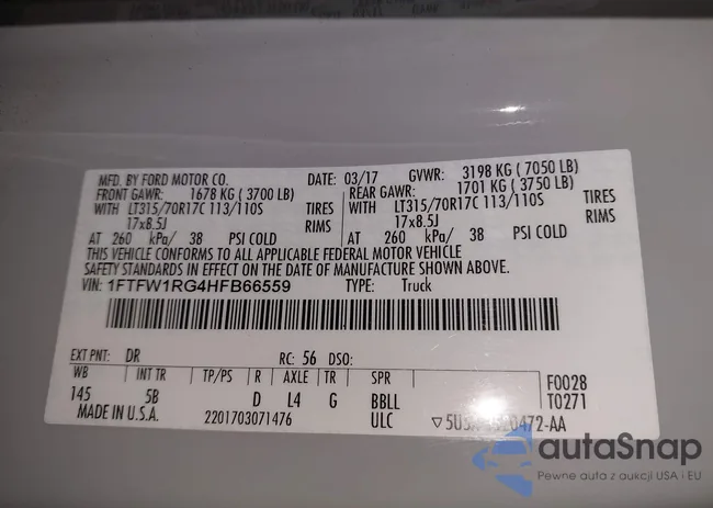 1FTFW1RG4HFB66559: 42827476