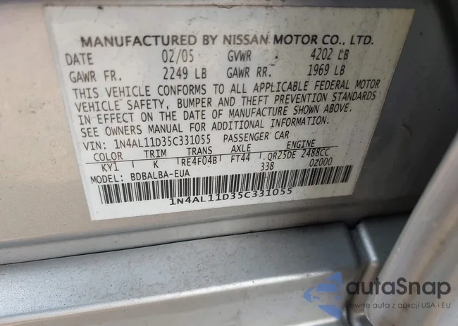 1N4AL11D35C331055: 42827491