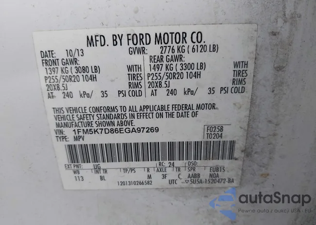 1FM5K7D86EGA97269: 42827640