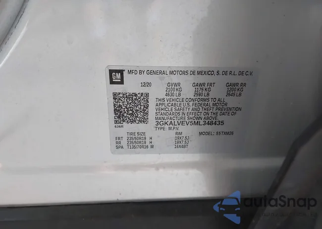 3GKALVEV5ML348435: 42827665