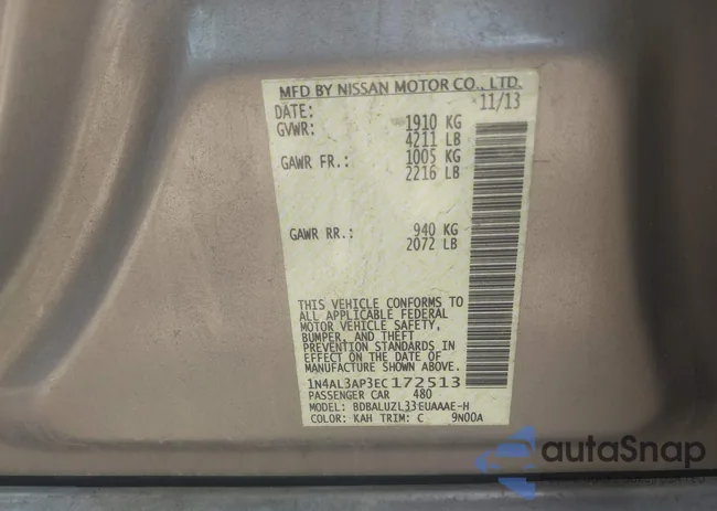 1N4AL3AP3EC172513: 42827796