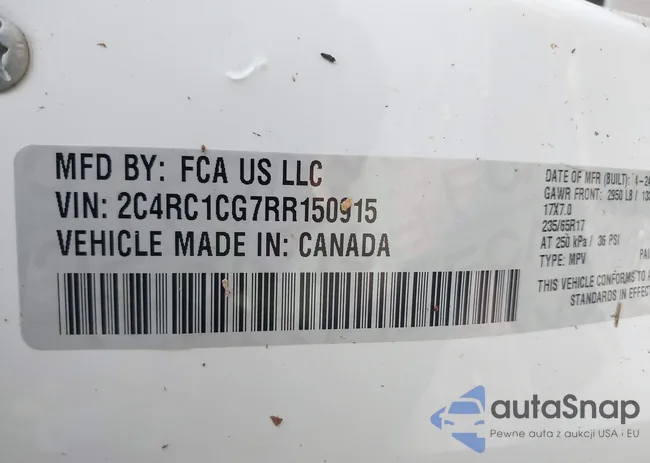 2C4RC1CG7RR150915: 42827816