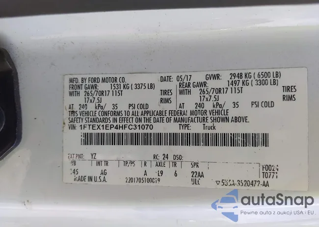 1FTEX1EP4HFC31070: 42827853