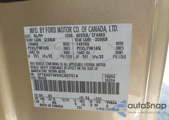 2FTRX07W0XCB07016: 42828890