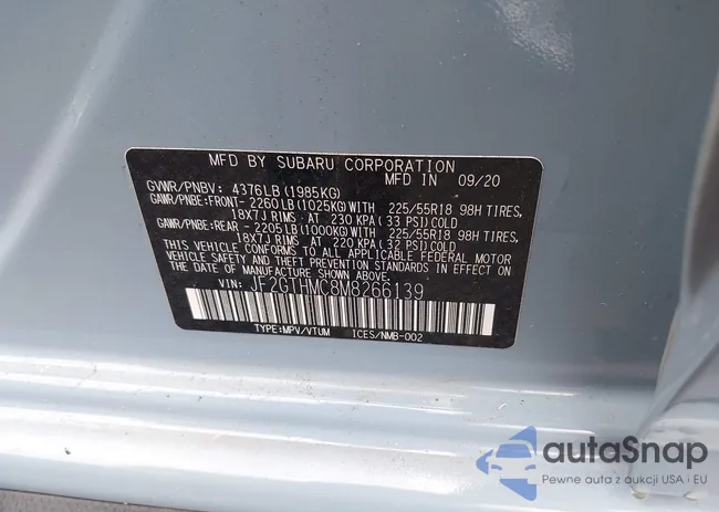 JF2GTHMC8M8266139: 42829100