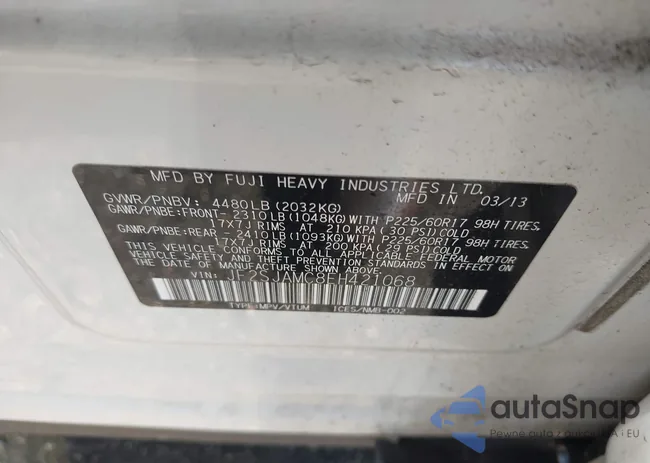 JF2SJAMC8EH421068: 42829254