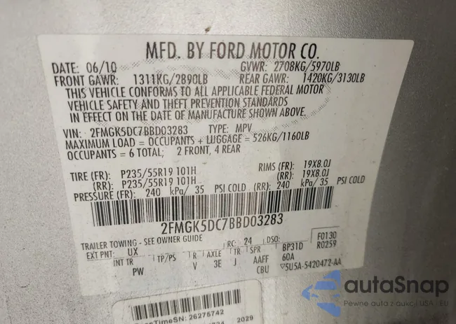 2FMGK5DC7BBD03283: 42829279