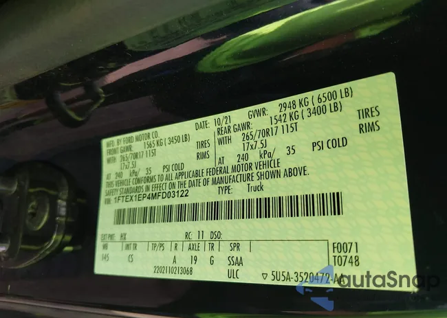 1FTEX1EP4MFD03122: 42829290