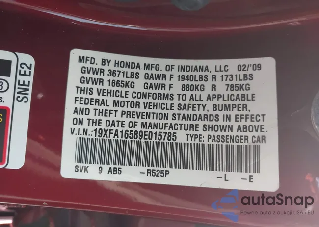 19XFA16589E015785: 42829368