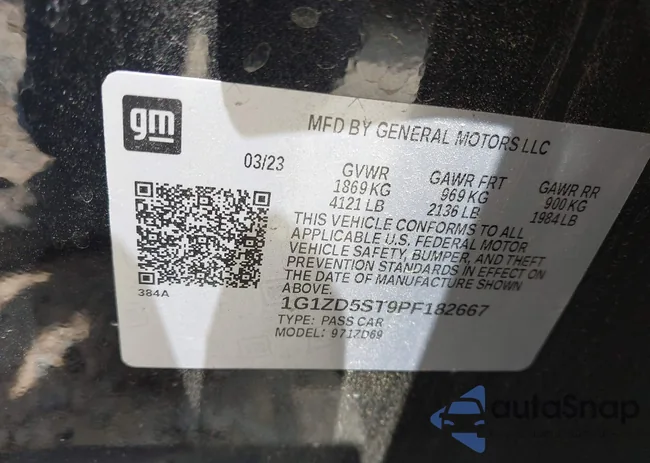 1G1ZD5ST9PF182667: 42828560