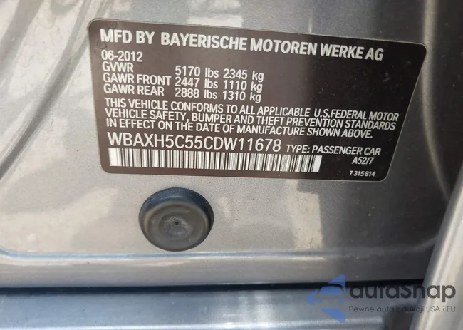 WBAXH5C55CDW11678: 42828726