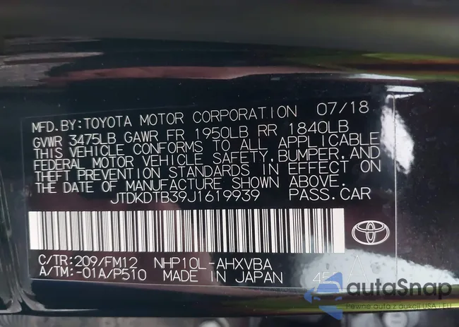 JTDKDTB39J1619939: 42828767