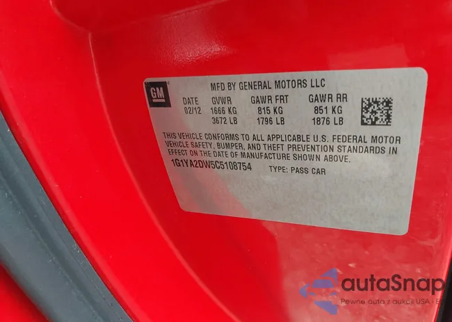 1G1YA2DW5C5108754: 42830016