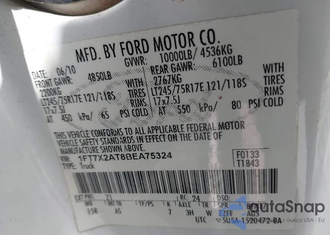 1FT7X2AT8BEA75324: 42830123