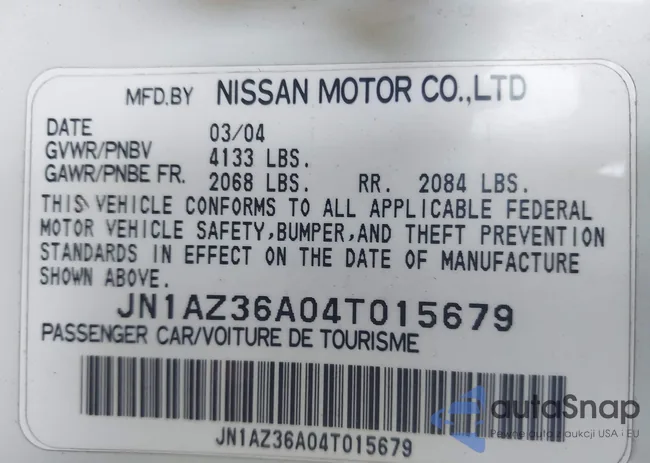 JN1AZ36A04T015679: 42830338