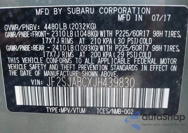 JF2SJABCXJH439830: 42830386