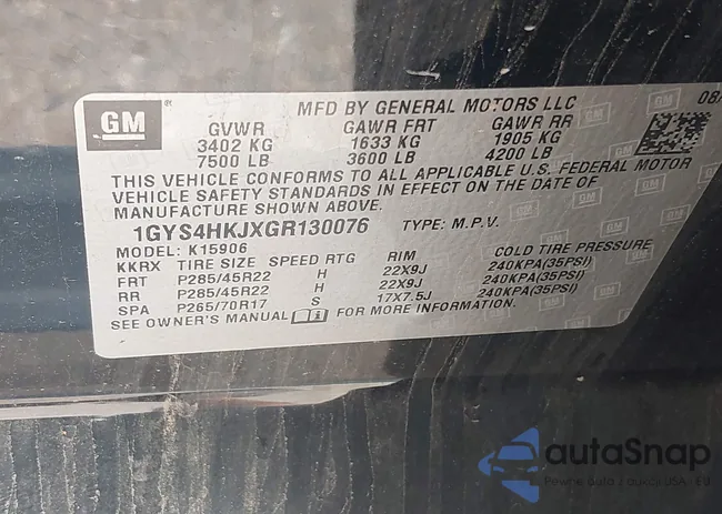 1GYS4HKJXGR130076: 42829581