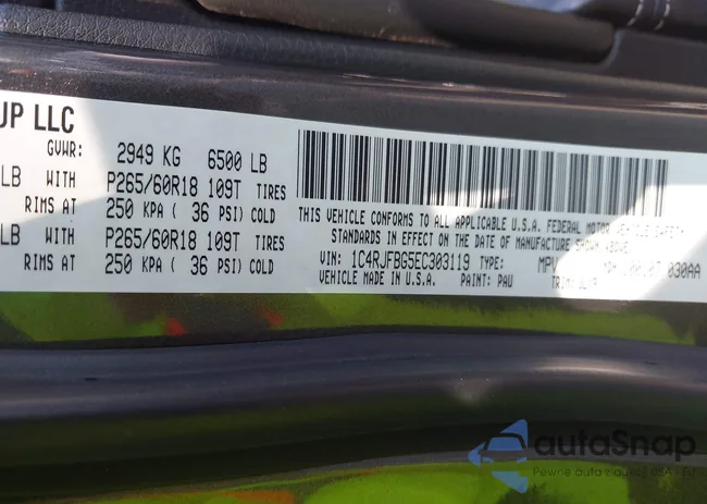 1C4RJFBG5EC303119: 42829727