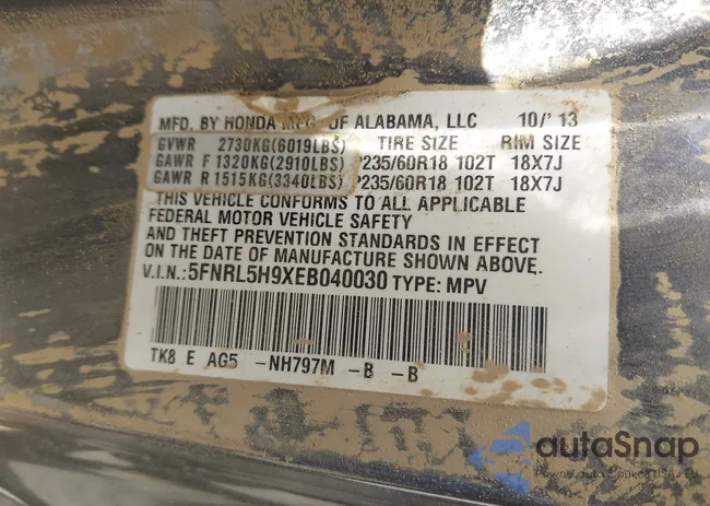 5FNRL5H9XEB040030: 42829762