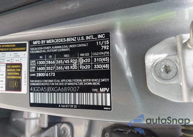 4JGDA5JBXGA689007: 42829783