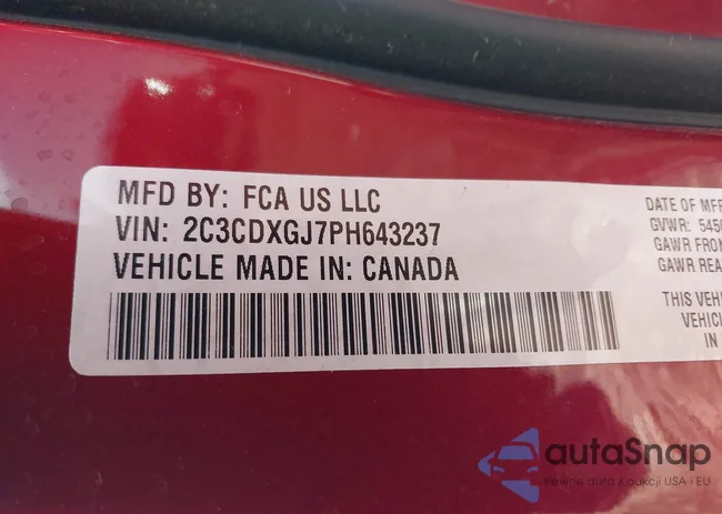 2C3CDXGJ7PH643237: 42830954