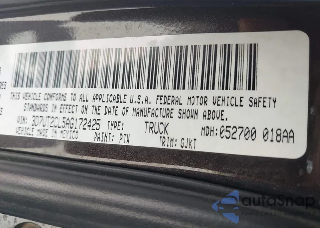 3D7UT2CL5AG172425: 42831247