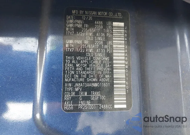 JN8AT3AA8MW011601: 42831255