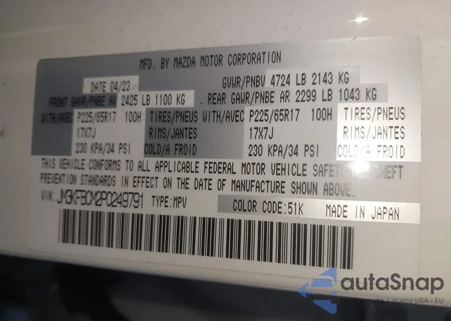 JM3KFBCM2P0249791: 42831354