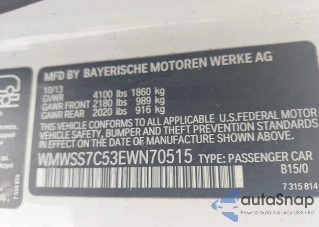 WMWSS7C53EWN70515: 42831390