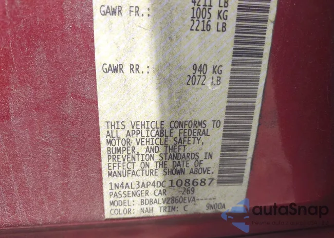 1N4AL3AP4DC108687: 42832060