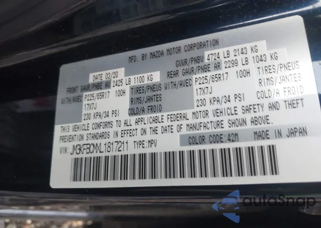 JM3KFBCMXL1817211: 42832181