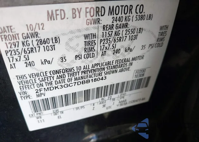 2FMDK3GC7DBB18043: 42832189