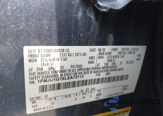 1FMJU1GT6LEA72113: 42832305