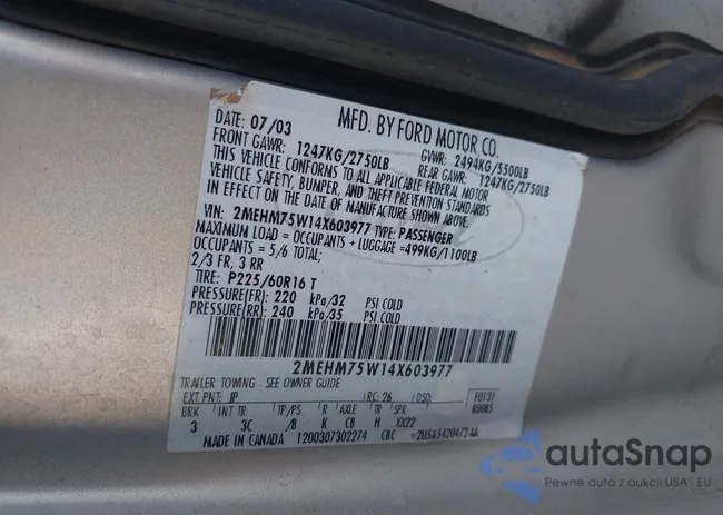 2MEHM75W14X603977: 42832941