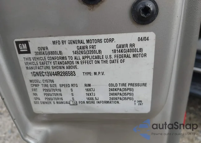 1GNEC13V44R286583: 42832964