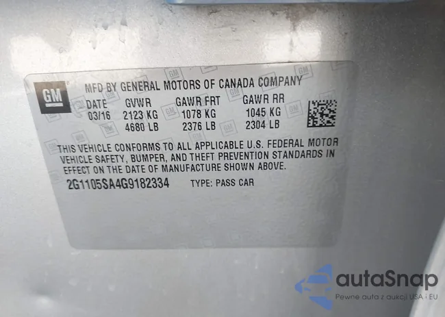 2G1105SA4G9182334: 42833040