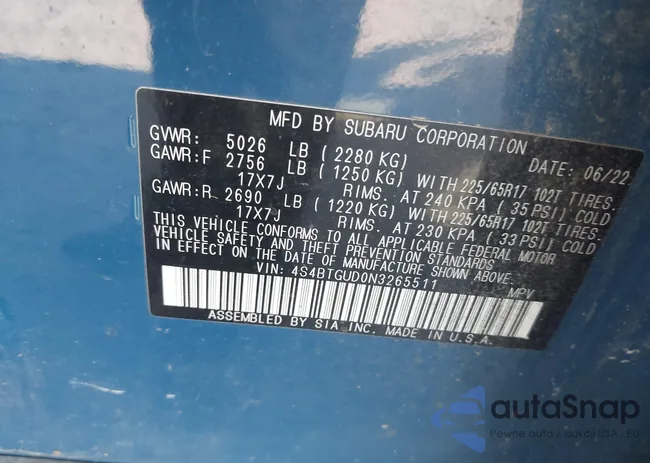 4S4BTGUD0N3265511: 42833101