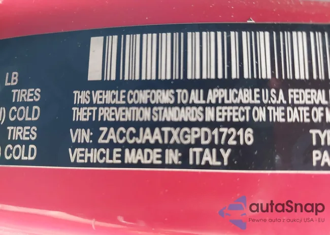 ZACCJAATXGPD17216: 42833121