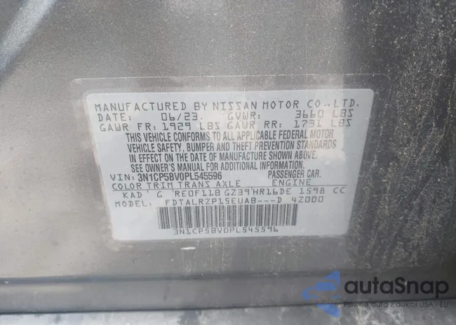 3N1CP5BV0PL545596: 42833125