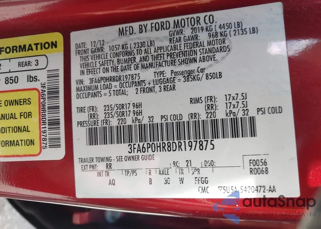 3FA6P0HR8DR197875: 42833221