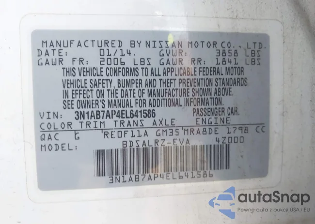 3N1AB7AP4EL641586: 42833241