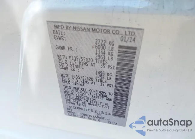 5N1CL0MM3EC521314: 42833434