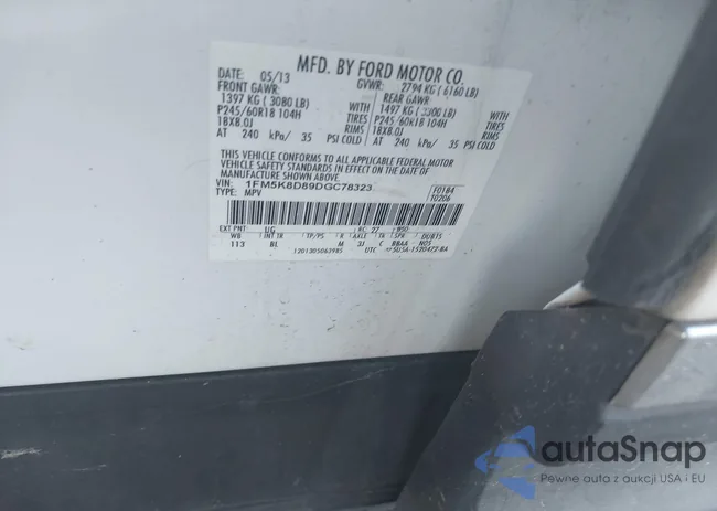 1FM5K8D89DGC78323: 42832511