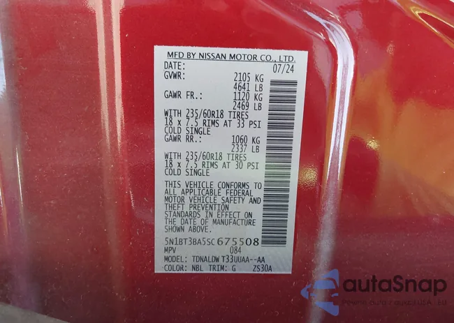 5N1BT3BA5SC675508: 42833874