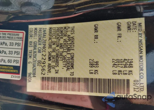 1N4AL2EP4CC229562: 42833876